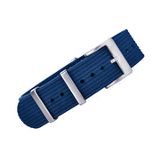 KronoKeeper ribbed NATO strap - Navy blue - NATO nylon watch strap