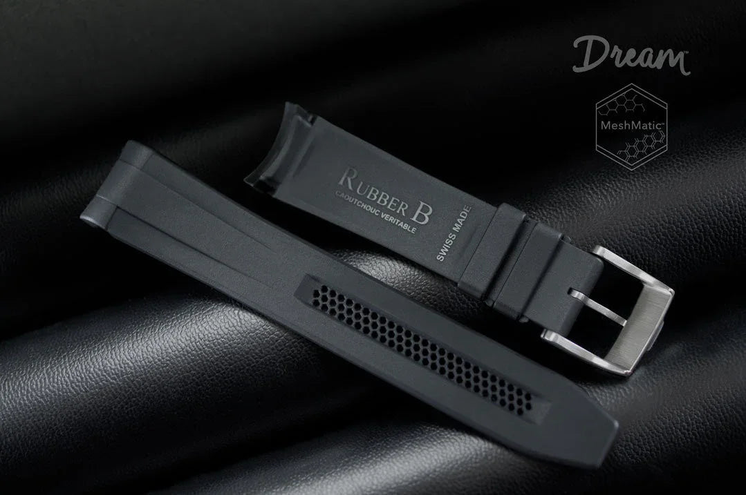 Rubber B Dream strap DM106CD Black with buckle - view 4