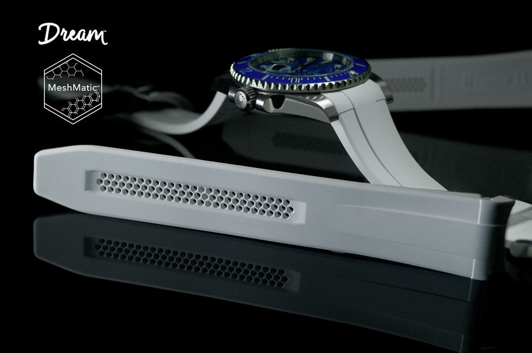 Rubber B strap DM106 White with buckle