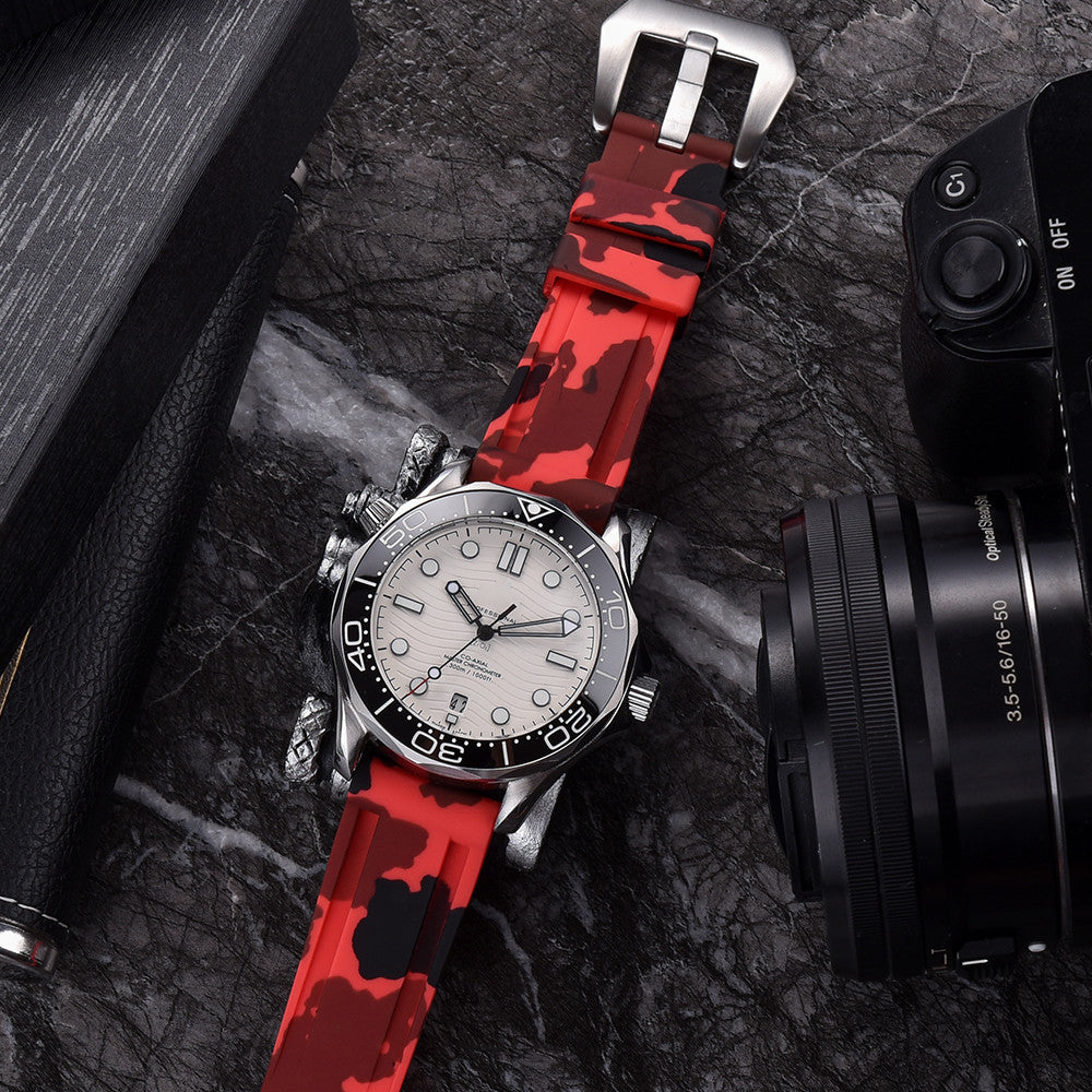 Kronokeeper camouflage rubber strap - Blue