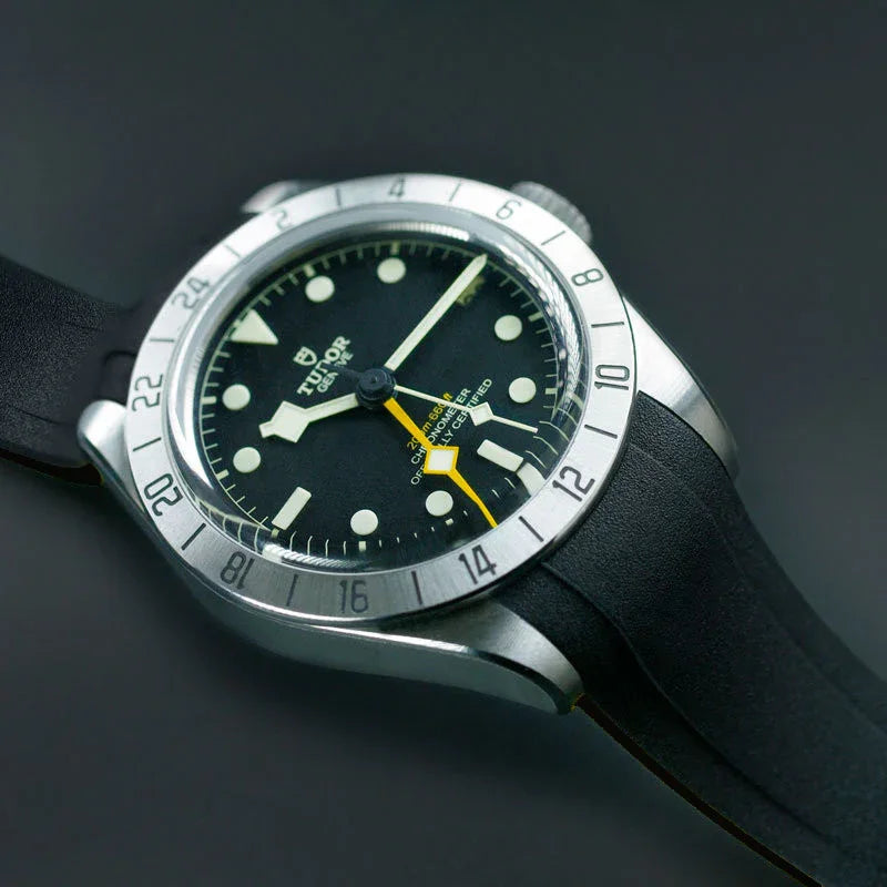 RubberB T807 for Tudor Black Bay Pro - Black Strap - detail