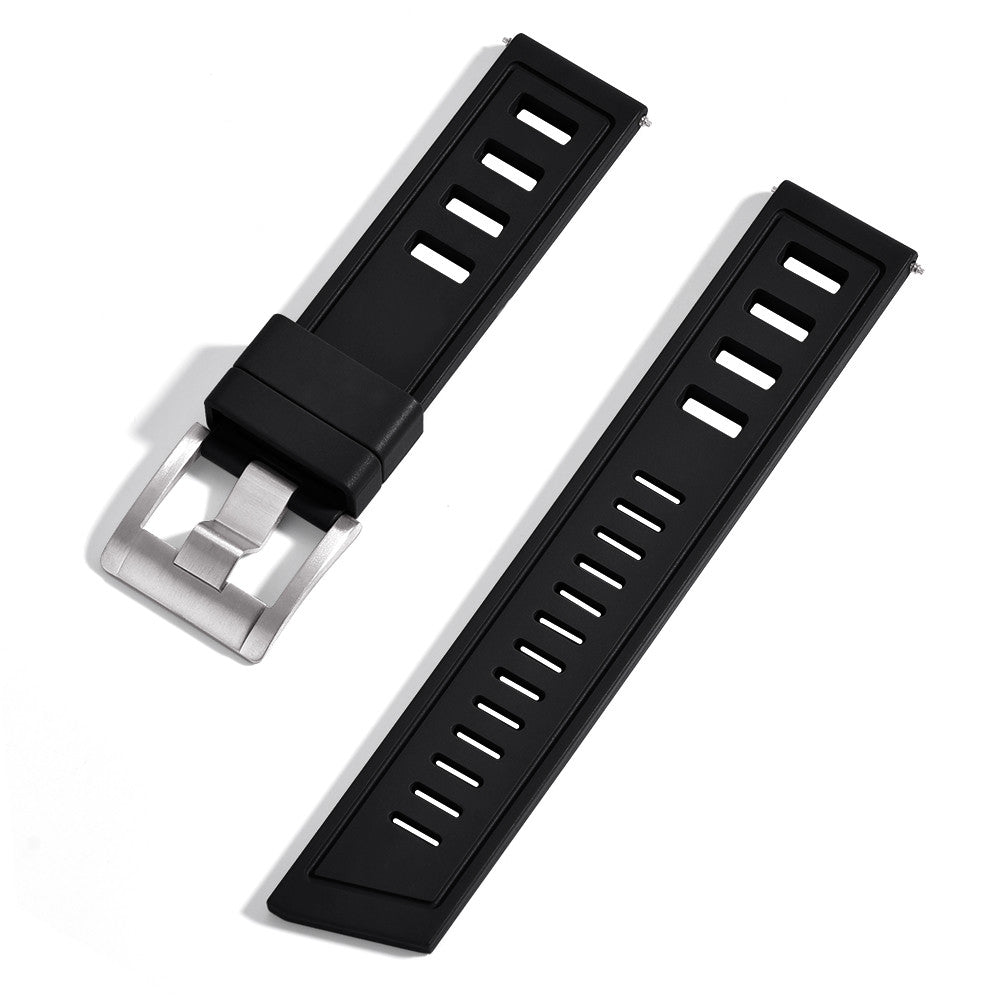 Rubber Divers Strap - Black - rubber watch strap