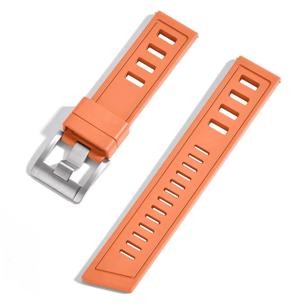 Rubber Divers Strap - Orange - rubber watch strap