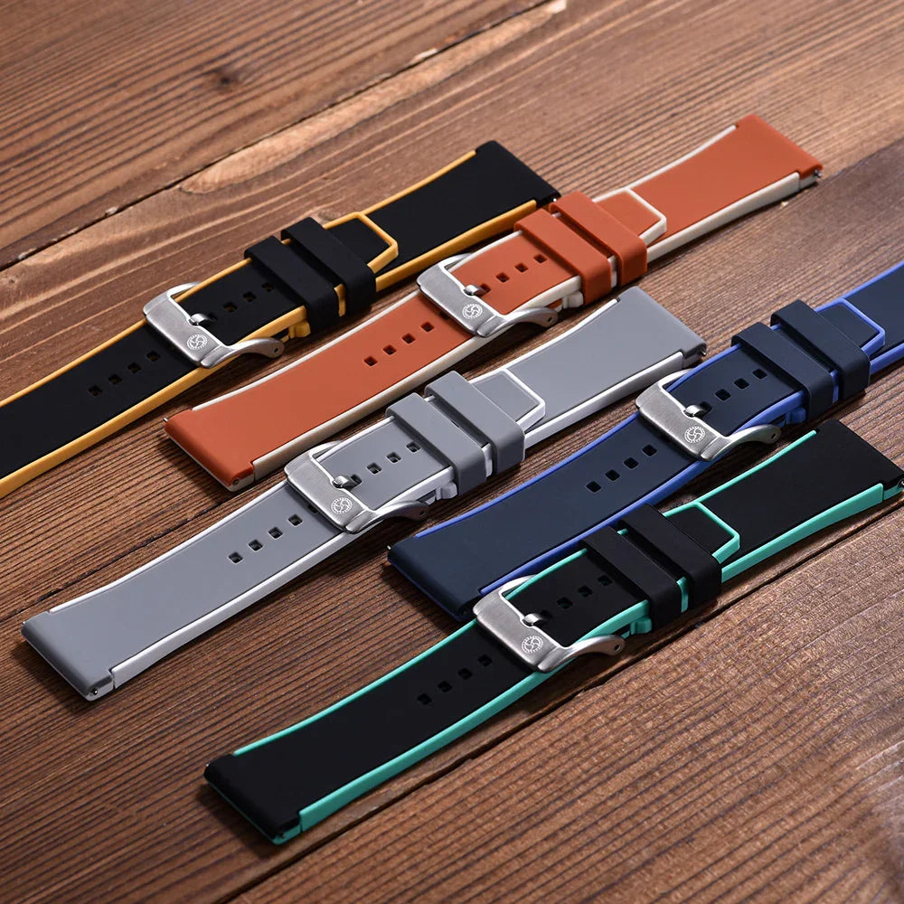 Rubber strap dual colors - Blue/Lilac - view 3