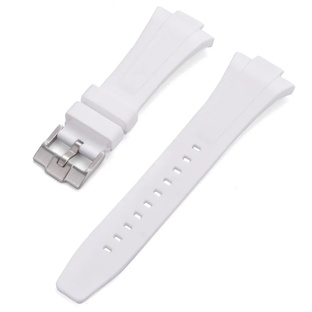 Rubber strap for Tissot PRX - White - rubber watch strap