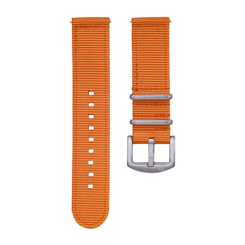 KronoKeeper 2 piece NATO strap - Orange - NATO nylon watch strap