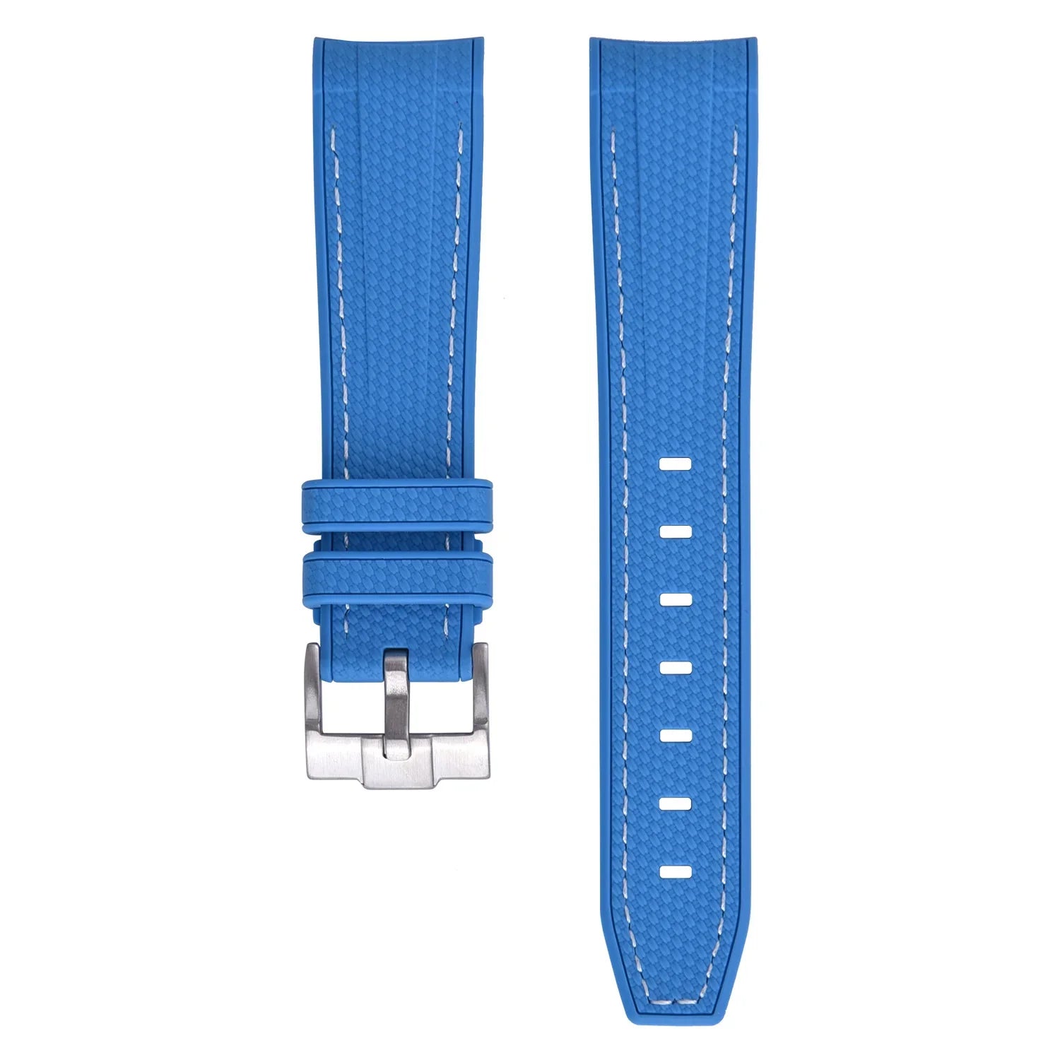 Rubber strap texture for Omega MoonSwatch - Blue - rubber watch strap