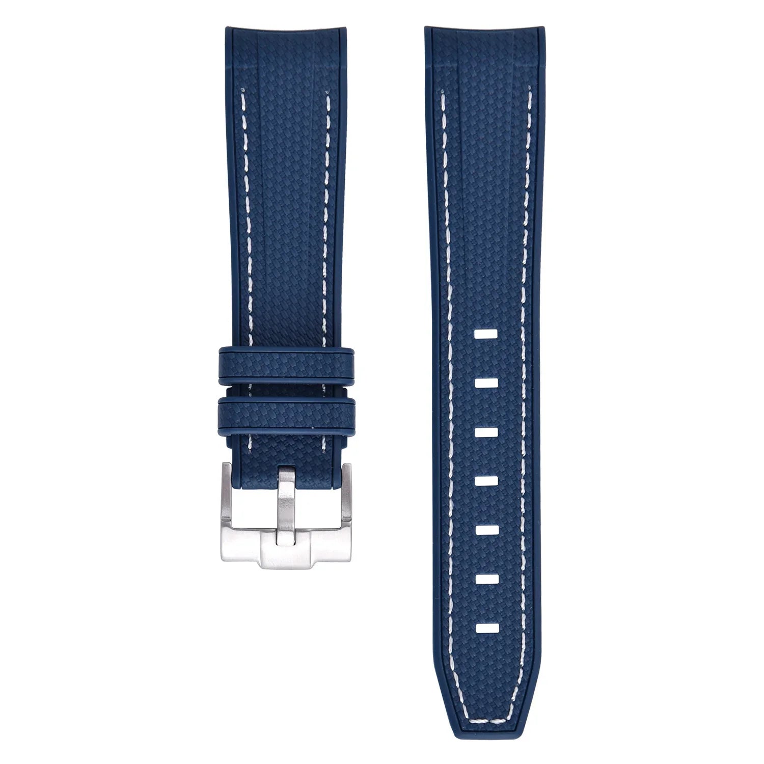 Rubber strap texture for Omega MoonSwatch - Navy Blue - rubber watch strap
