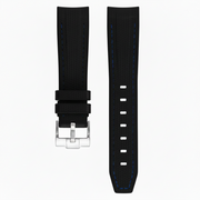 Rubber strap texture for Omega MoonSwatch - Black/Blue