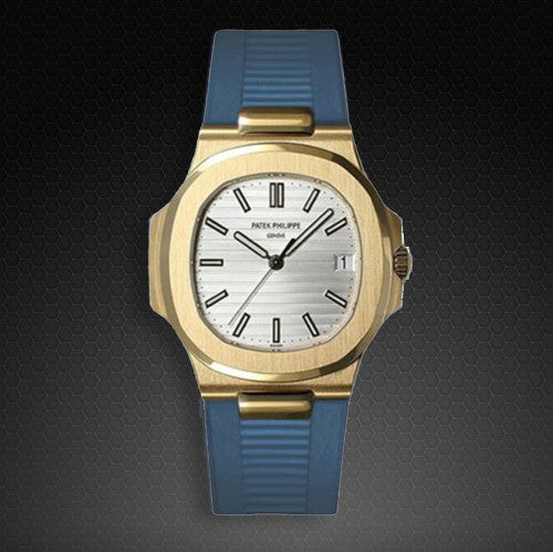 RubberB strap for Patek Philippe Nautilus - Blue Jeans PK77