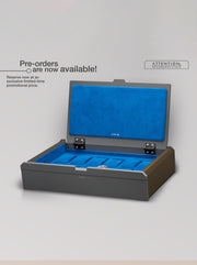 Aubliq 10/12 watch box in aluminium and leather