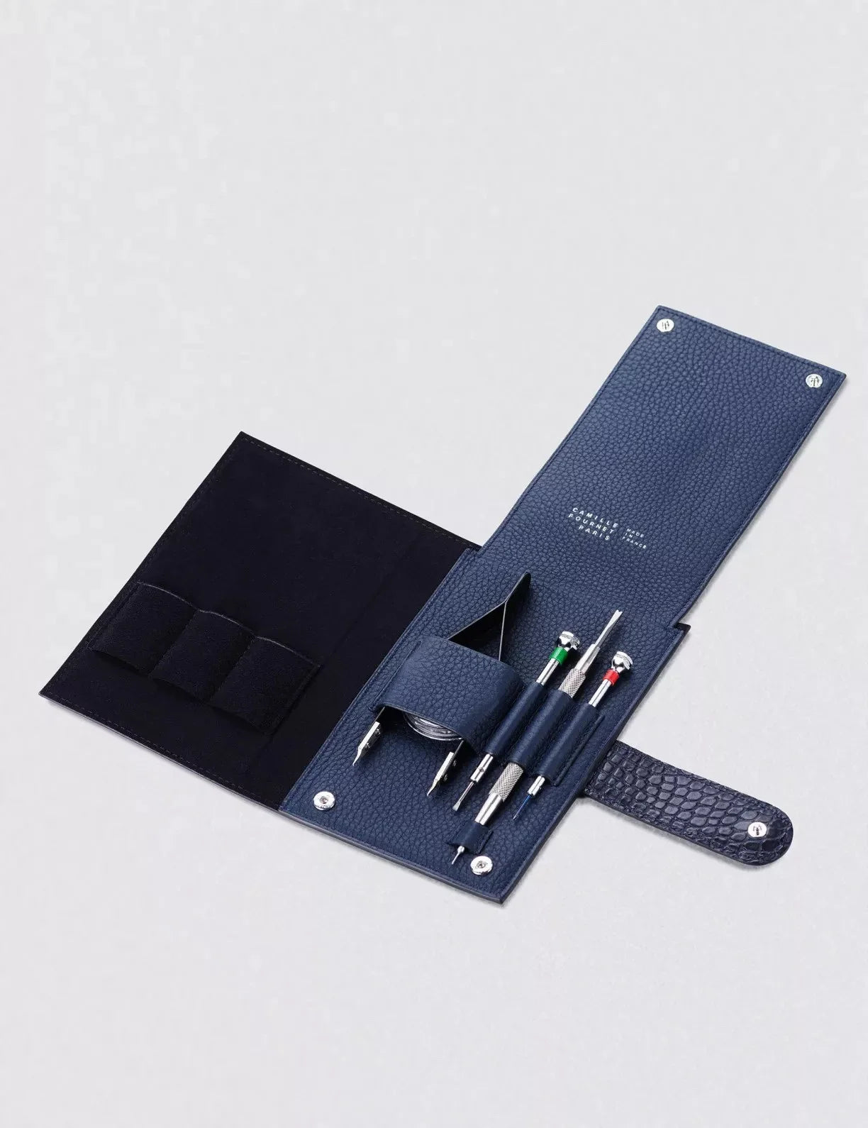 Camille Fournet - 34.11 Bull Calf Leather and Alligator Watch Tools & Strap - alligator leather watch strap