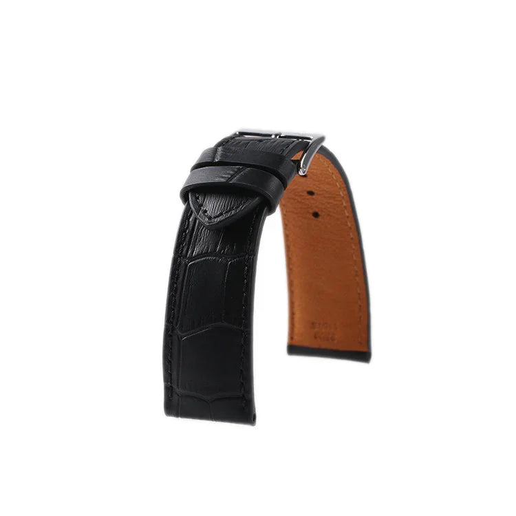KronoKeeper Faux Alligator Strap - Armand - Black - alligator leather watch strap