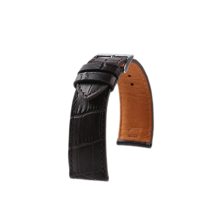 KronoKeeper Faux Alligator Strap - Armand - Chocolate - alligator leather watch strap