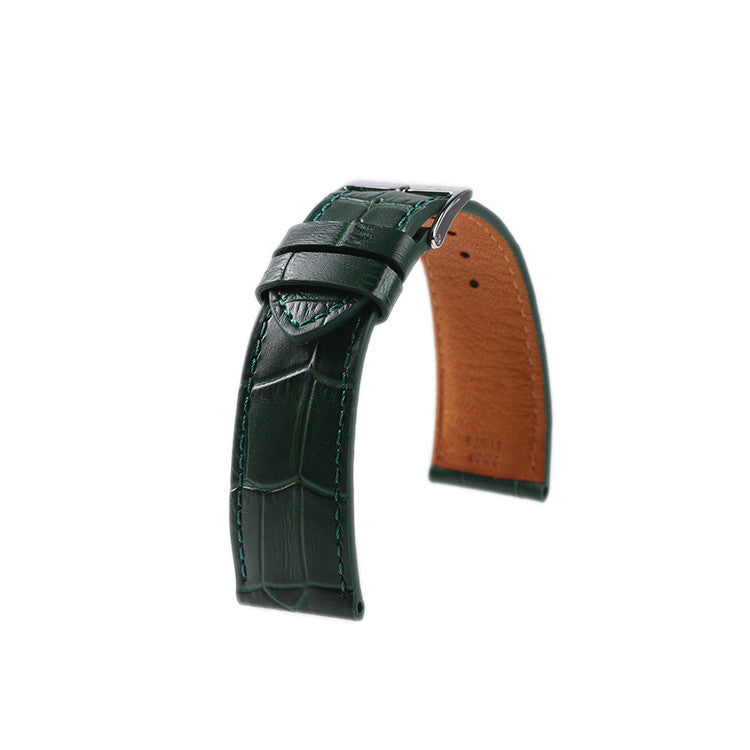 KronoKeeper Faux Alligator Strap - Armand - Forest Green - alligator leather watch strap