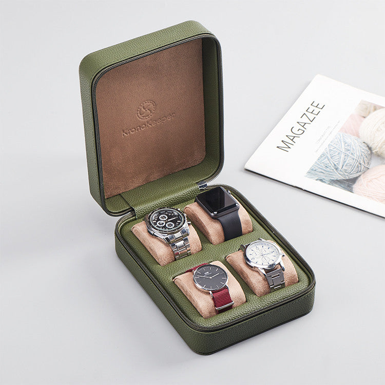 Kronokeeper Tiboulen 手錶旅行盒，可容納 4 隻手錶