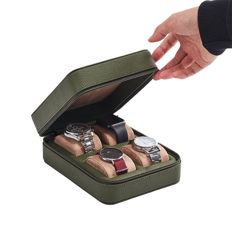 Kronokeeper Tiboulen 手錶旅行盒，可容納 4 隻手錶