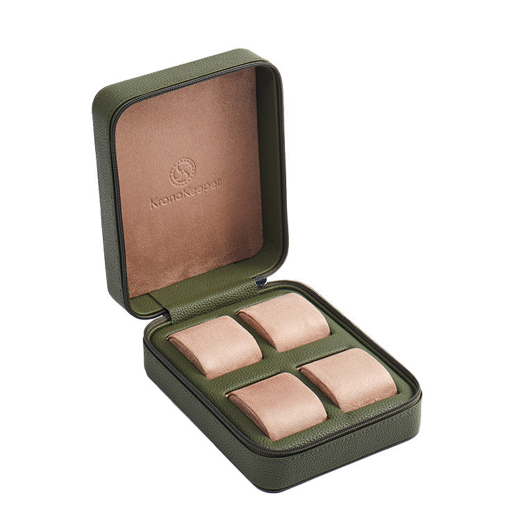 Kronokeeper Tiboulen 手錶旅行盒，可容納 4 隻手錶