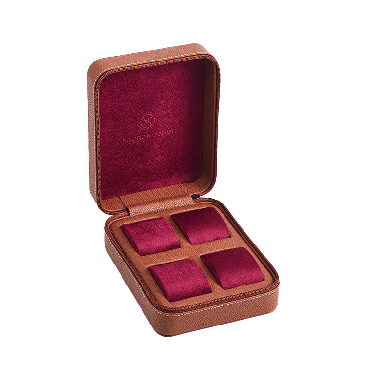 Kronokeeper Tiboulen 手錶旅行盒，可容納 4 隻手錶