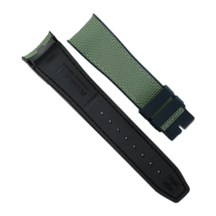 RubberB Ballistic SwimSkin SK41 - Military Green 20mm Strap - rubber watch strap