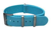 KronoKeeper ribbed NATO strap - Sky Blue
