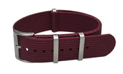 KronoKeeper ribbed NATO strap - Burgundy