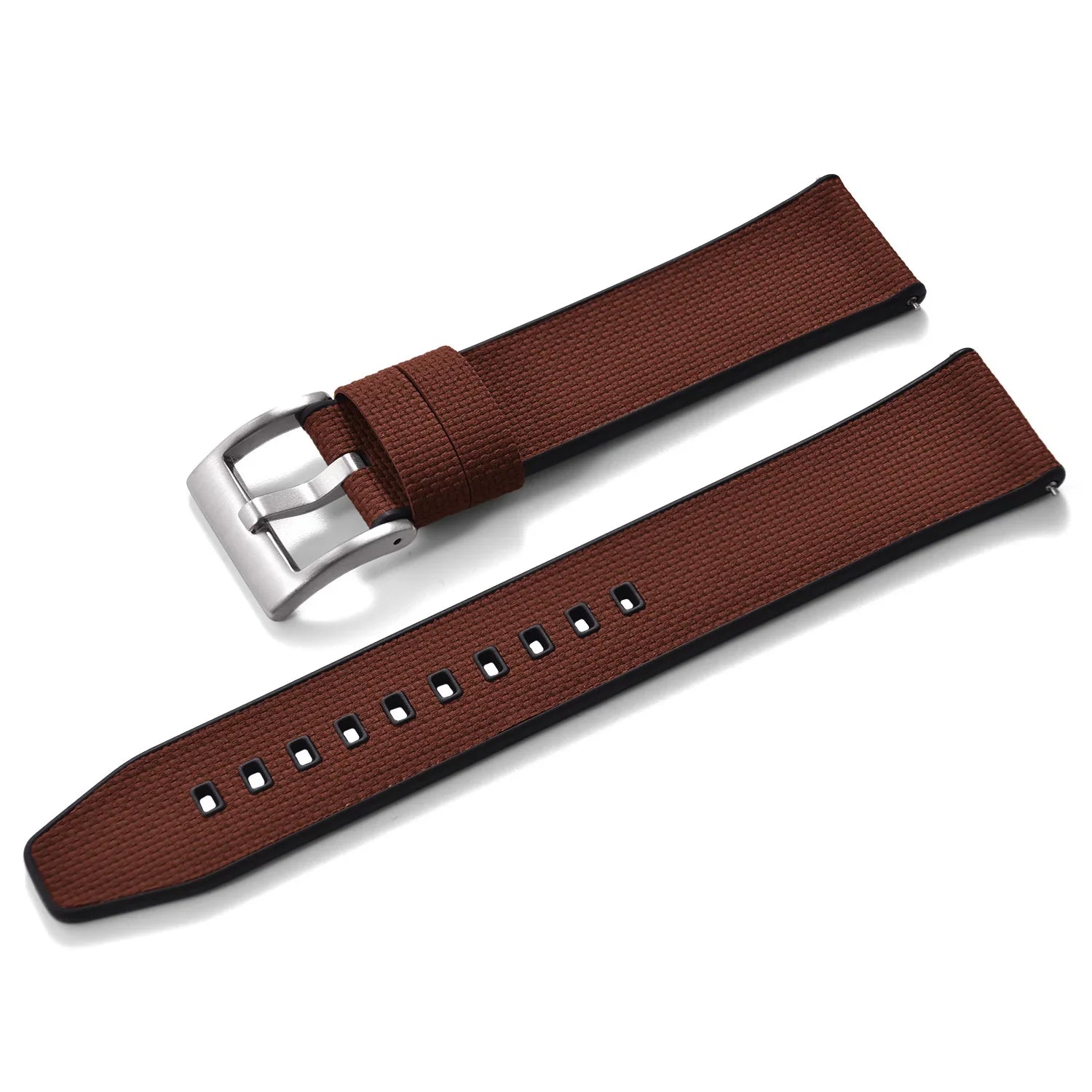KronoKeeper double-layer FKM rubber strap - Brown - rubber watch strap