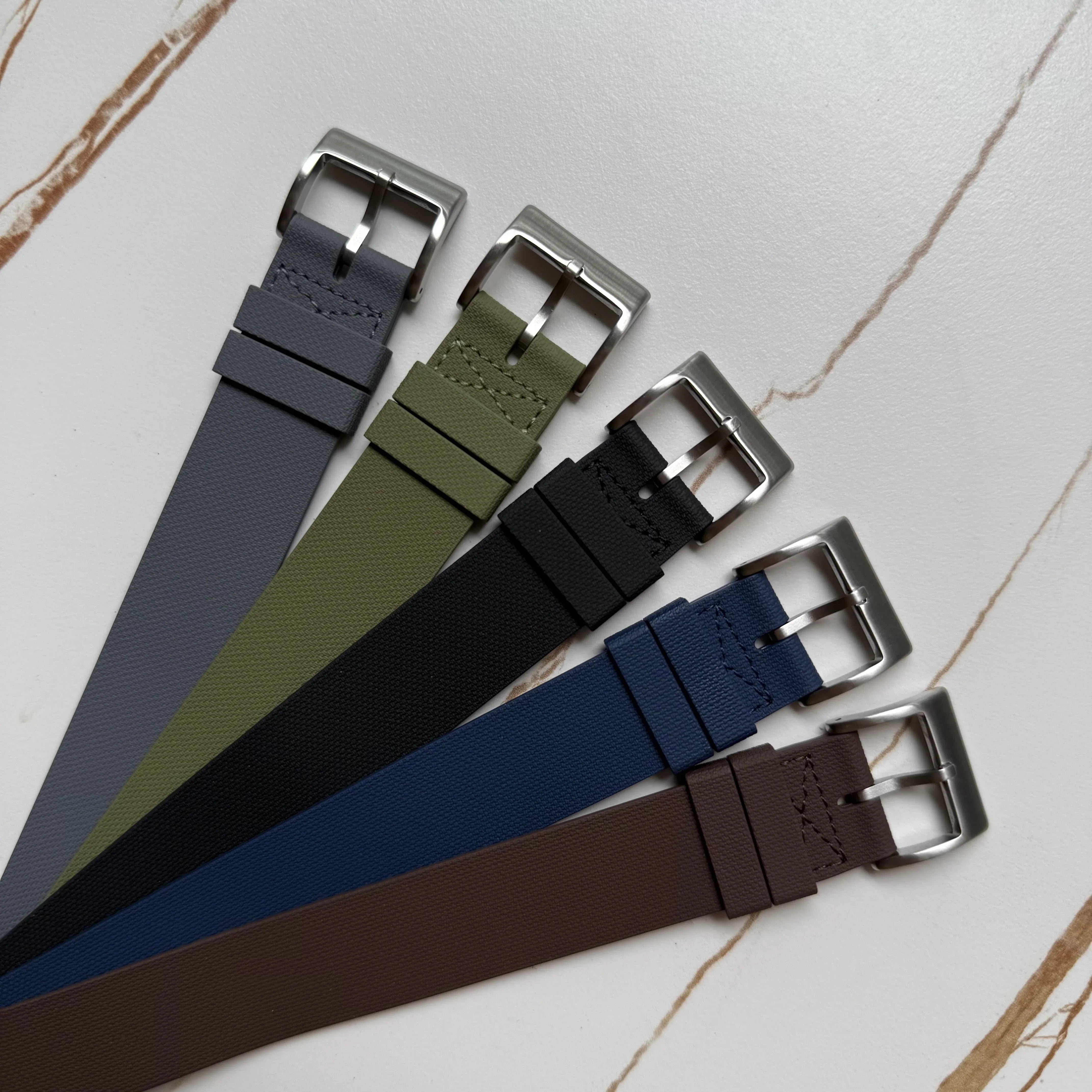 KronoKeeper NATO strap in FKM Rubber - Black - detail