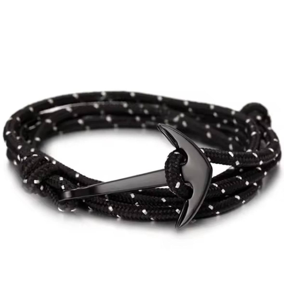 Black PVD anchor bracelet