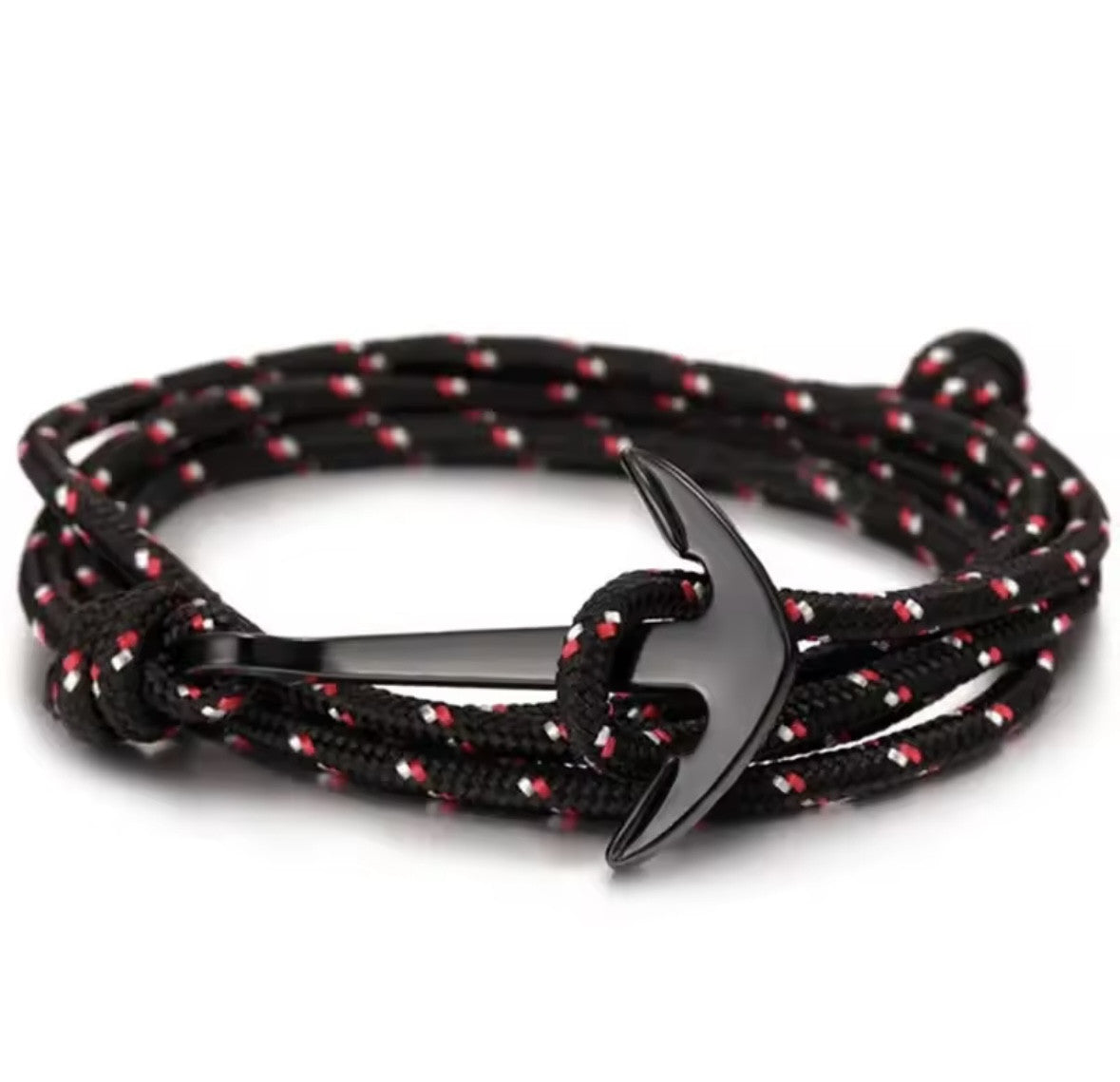Black PVD anchor bracelet