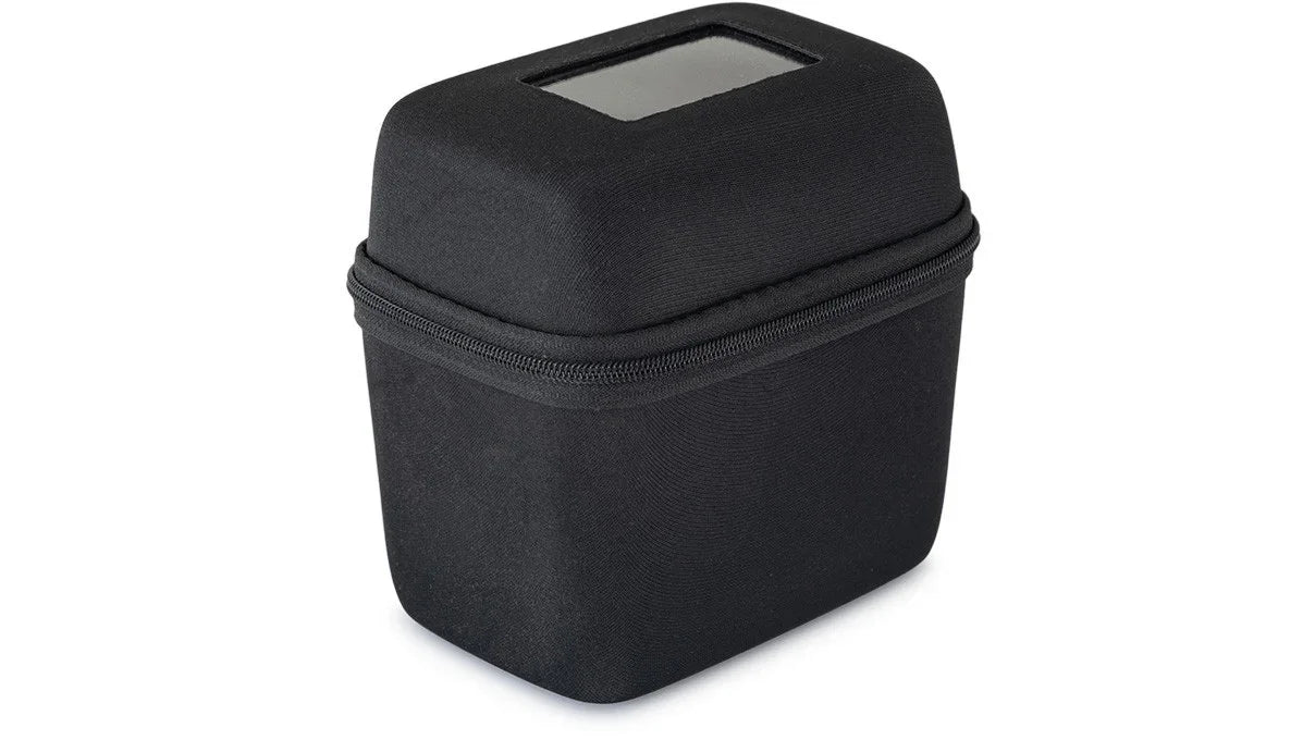 Watch travel case, fabric covered hard shell with window and foam inner - watch box