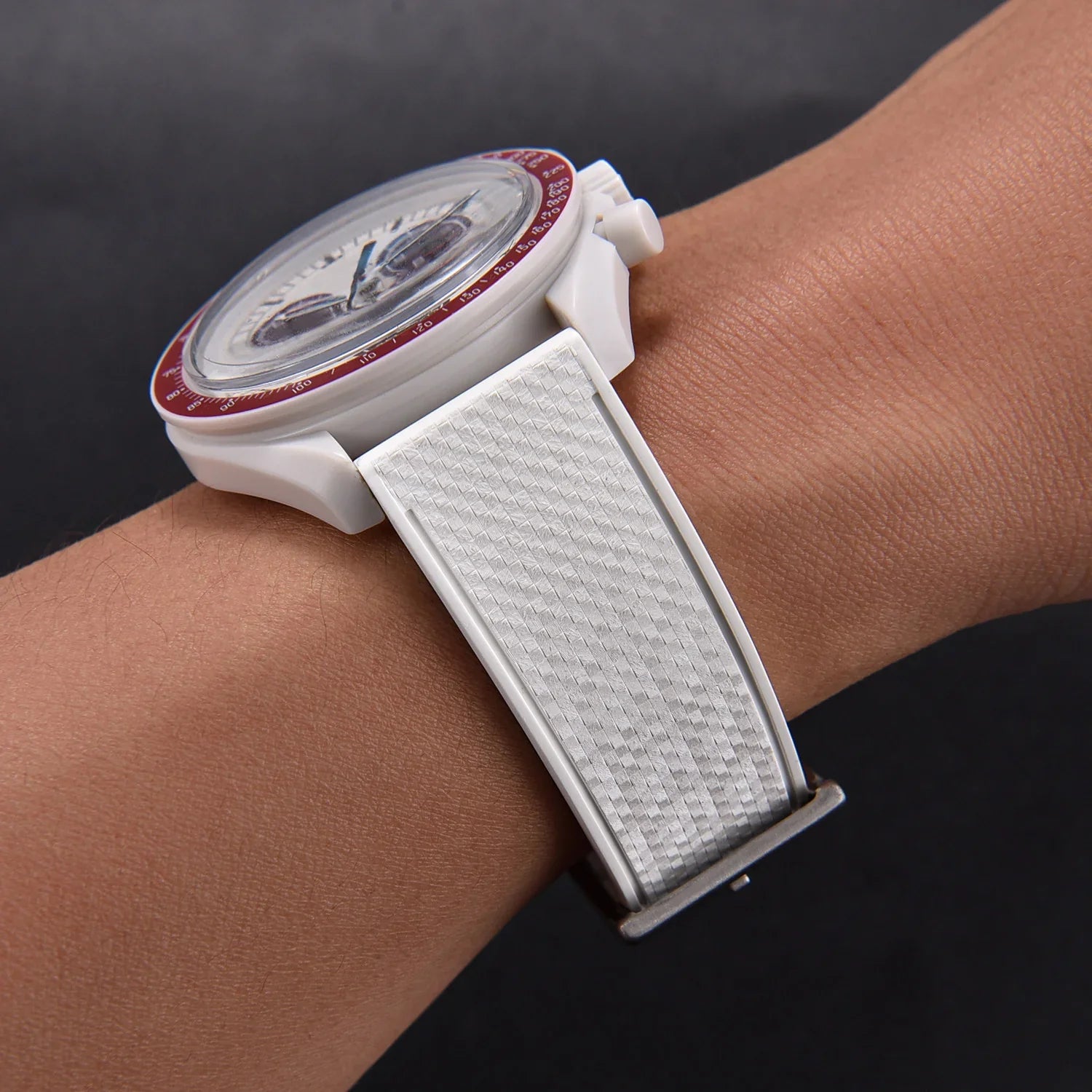 KronoKeeper Rubber Strap Mosaic - Red - view 5