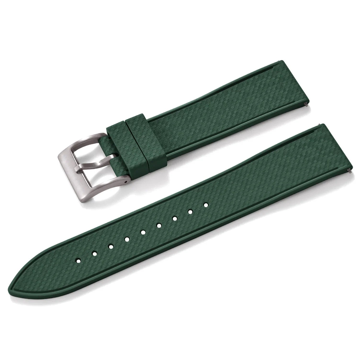 KronoKeeper Rubber Strap Mosaic - Green - rubber watch strap