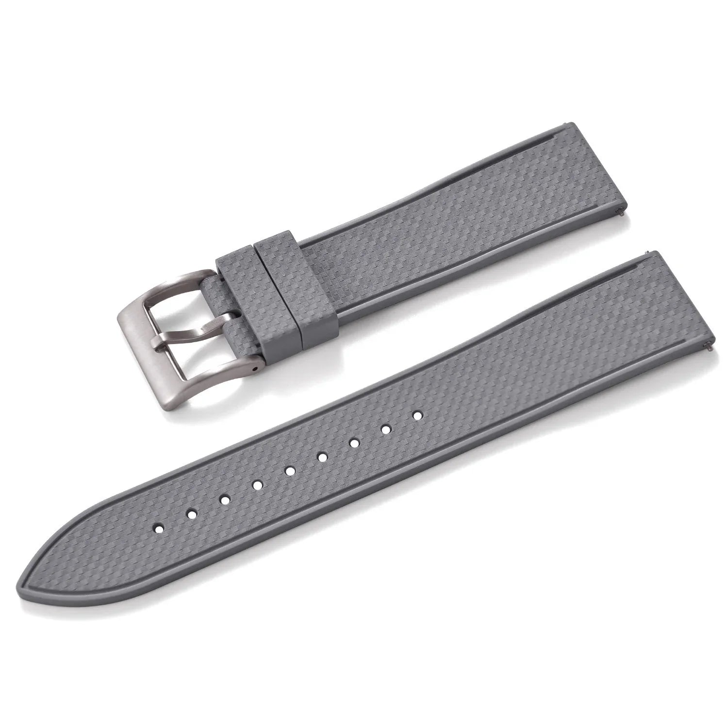 KronoKeeper Rubber Strap Mosaic - Grey - rubber watch strap