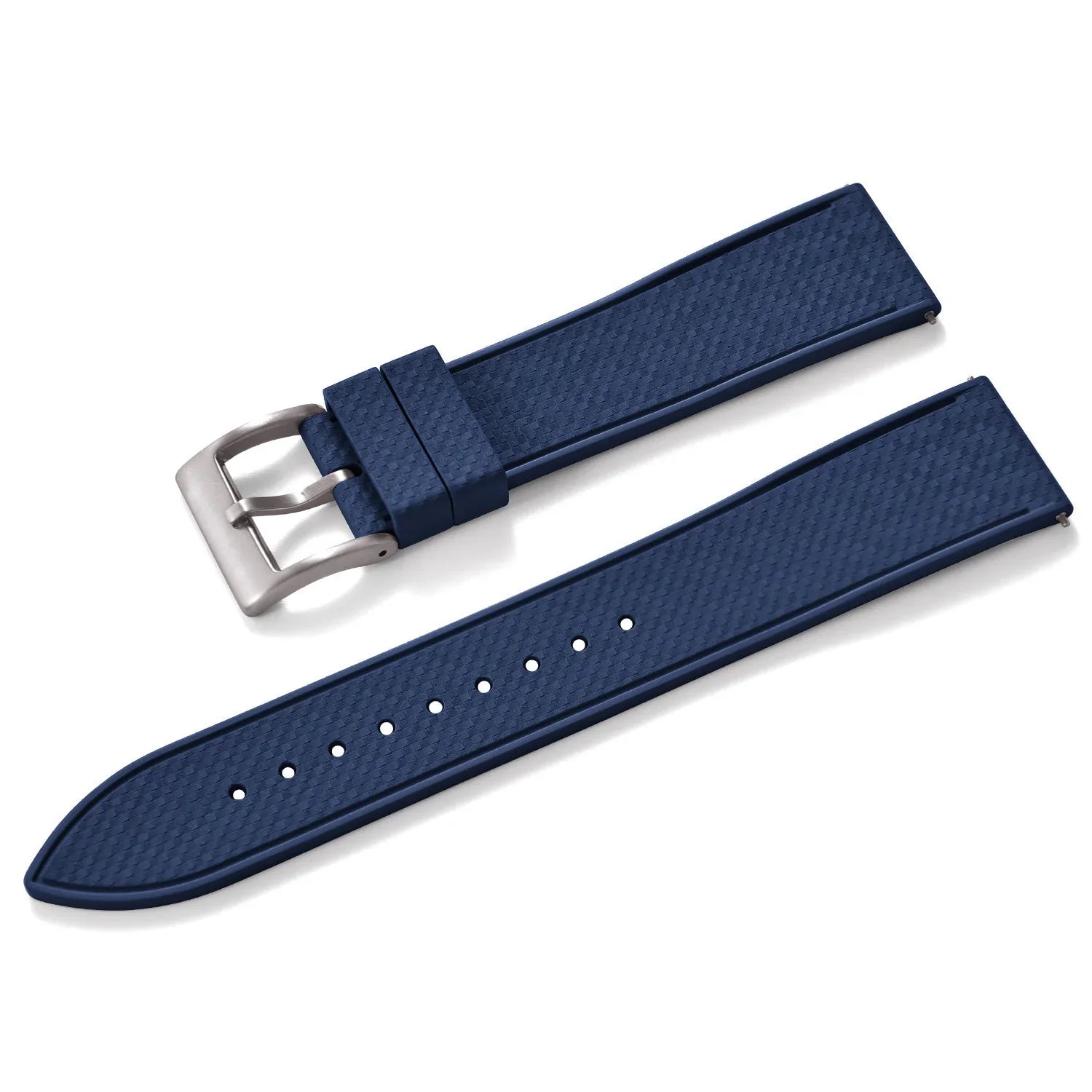KronoKeeper Rubber Strap Mosaic - Navy Blue - rubber watch strap