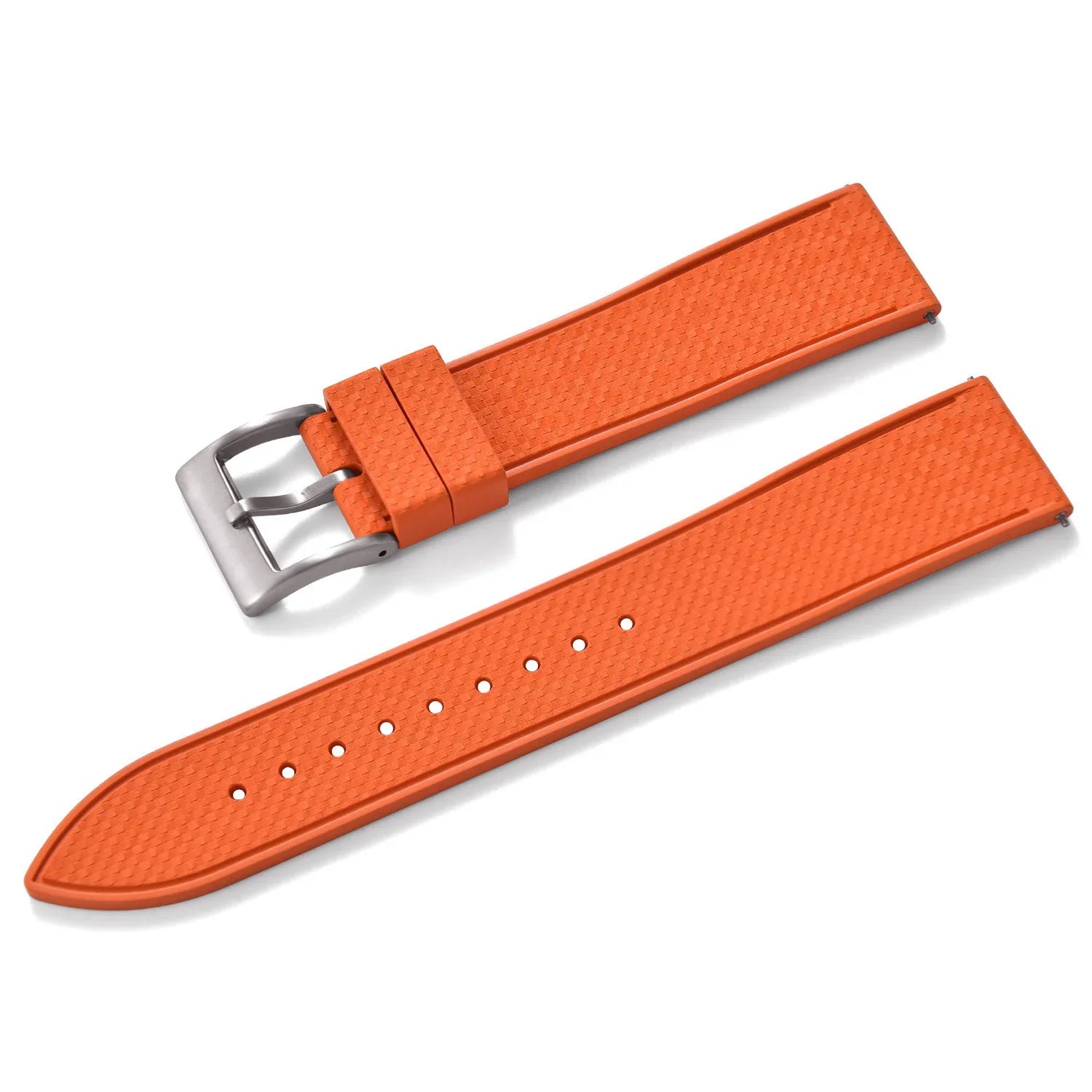 KronoKeeper Rubber Strap Mosaic - Orange - rubber watch strap