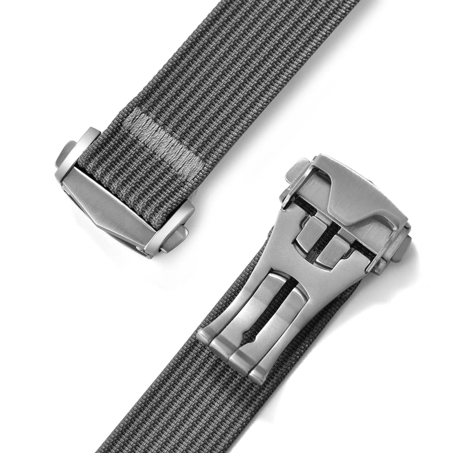 KronoKeeper ribbed NATO strap with deployant buckle - Black - view 8