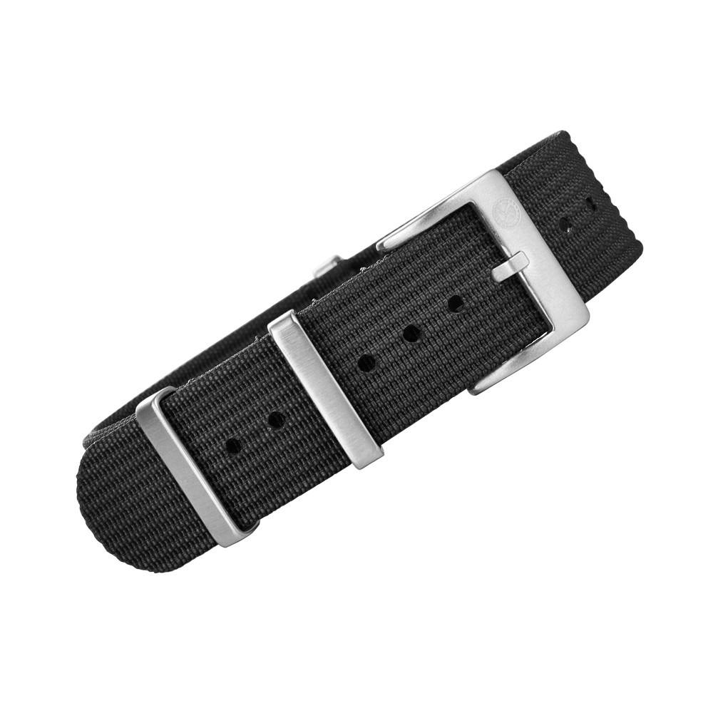 KronoKeeper ribbed NATO strap - Black