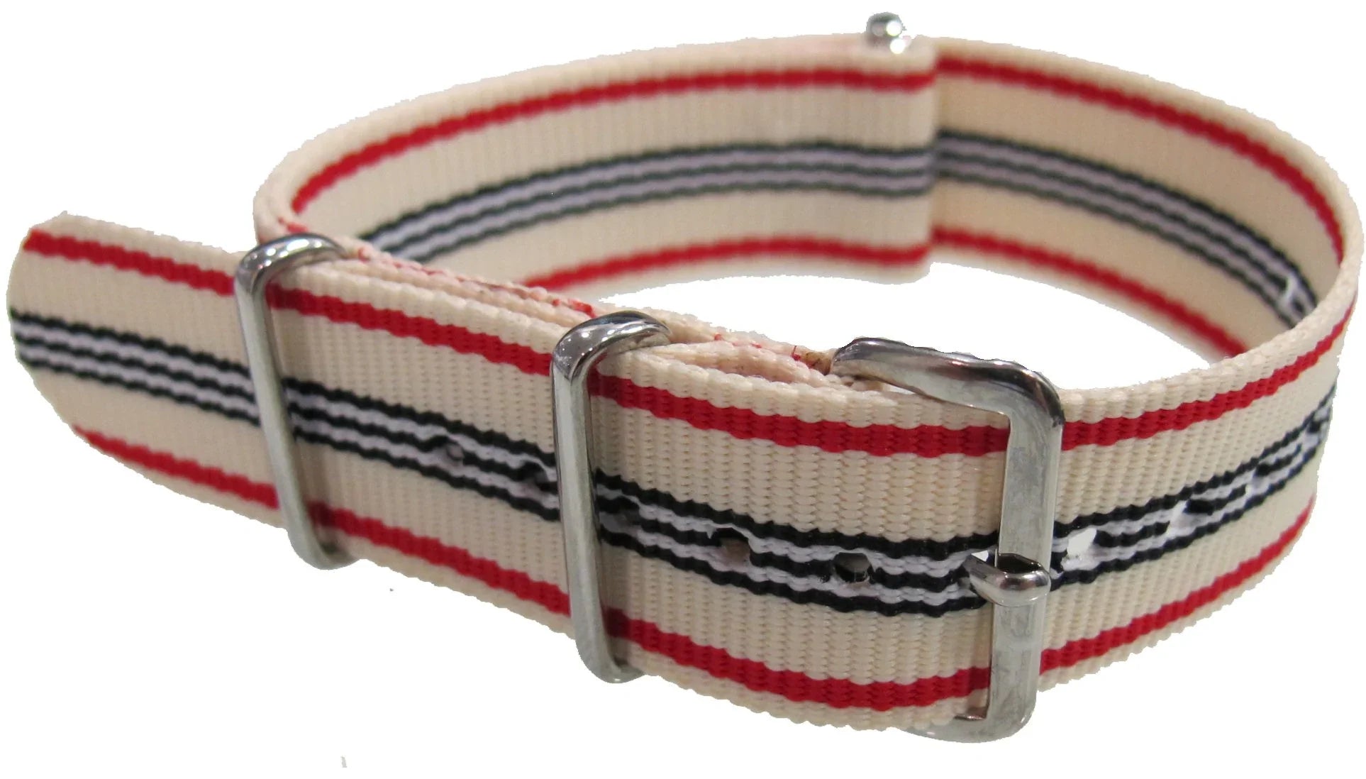 NATO watch strap Sand/Red/Black - NATO nylon watch strap