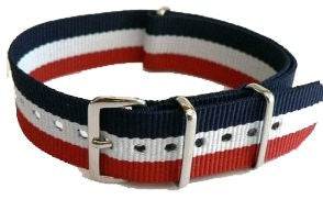 NATO Strap Blue/White/Red