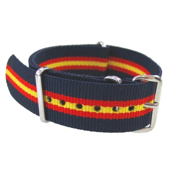NATO watch strap Blue/Red/Yellow - NATO nylon watch strap