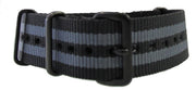 NATO strap Black/Grey PVD