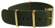 NATO watch strap Khaki Gold - NATO nylon watch strap