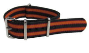 NATO watch strap - Black/Red/Orange - NATO nylon watch strap