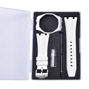 Rubber strap and case for AP x Swatch White KronoKeeper – complete set with strap, case, buckle and tool