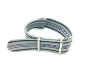 NATO watch strap - Grey/Black/White - NATO nylon watch strap