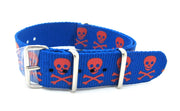 NATO watch strap - Pink Skull - NATO nylon watch strap