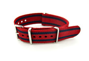 NATO watch strap - Red/Blue - NATO nylon watch strap