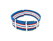 NATO watch strap - Blue/Red/White/Blue - NATO nylon watch strap