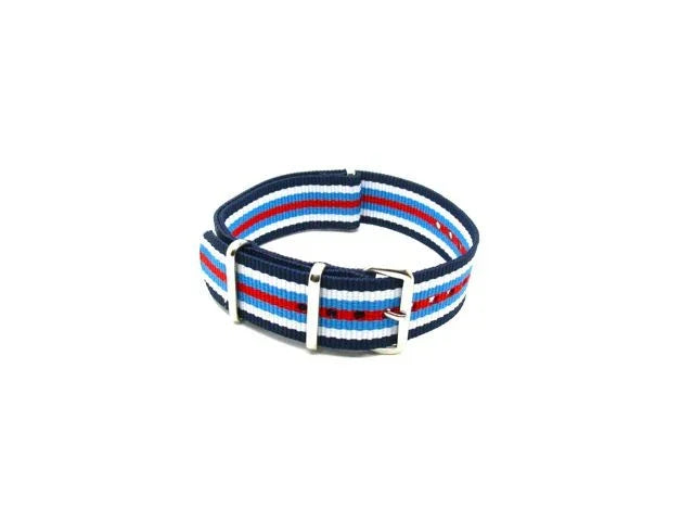 NATO watch strap - Blue/White/Blue/Red - NATO nylon watch strap